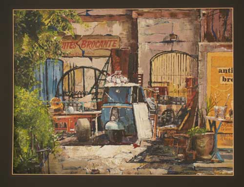antiques yard in Uze, South of France